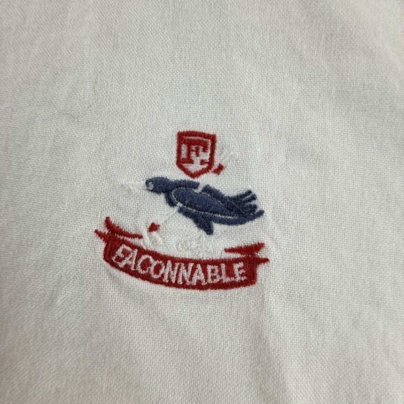 Faconnable Club *** 2XL Short Sleeve Button-Down White French Shirt Men Solid - Picture 2 of 16